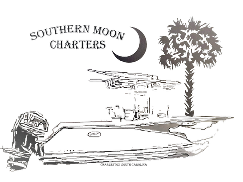,Southern Moon,clipart,lineart,vector clip art,line art,t-shirt,designs,silk,screen,teeshirts,screen-printing,embroidery,logo,mascot,,Southern Moon Charters,Johns Island,SC,29455